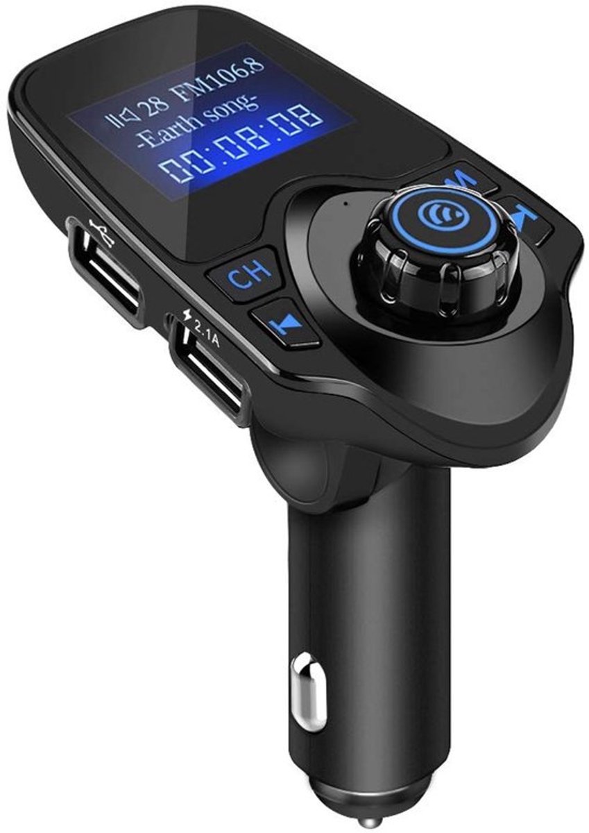 FM-zender, T11 Bluetooth Draadloze Handsfree Carkit MP3-speler FM-zender USB-oplader