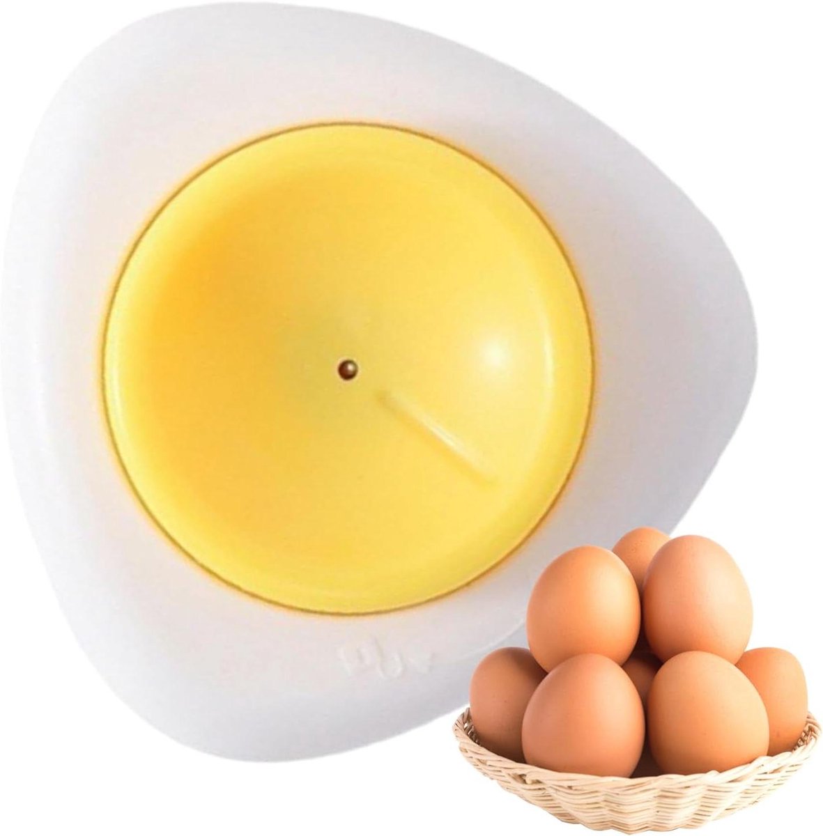 Eierprikker - Kookgerei - Eieren Koken - Magnetische Houder - 8 x 7 x 1 cm - Wit