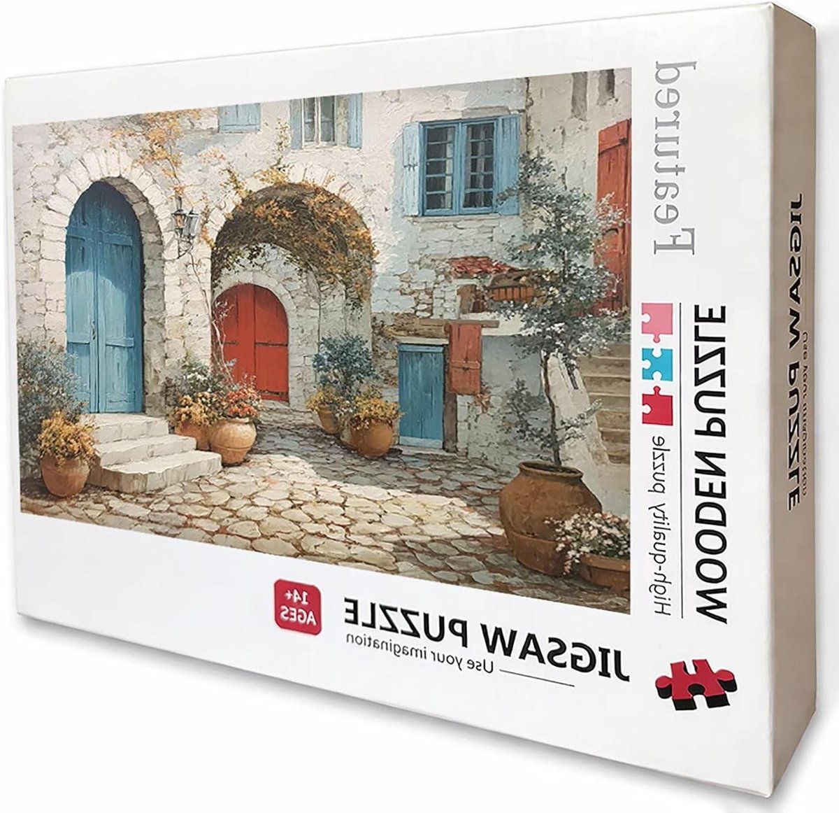 Houten Puzzel - Landschap Puzzel - Ontspannende Activiteit - Rug met Letters - 122 x 81 cm - Landschap