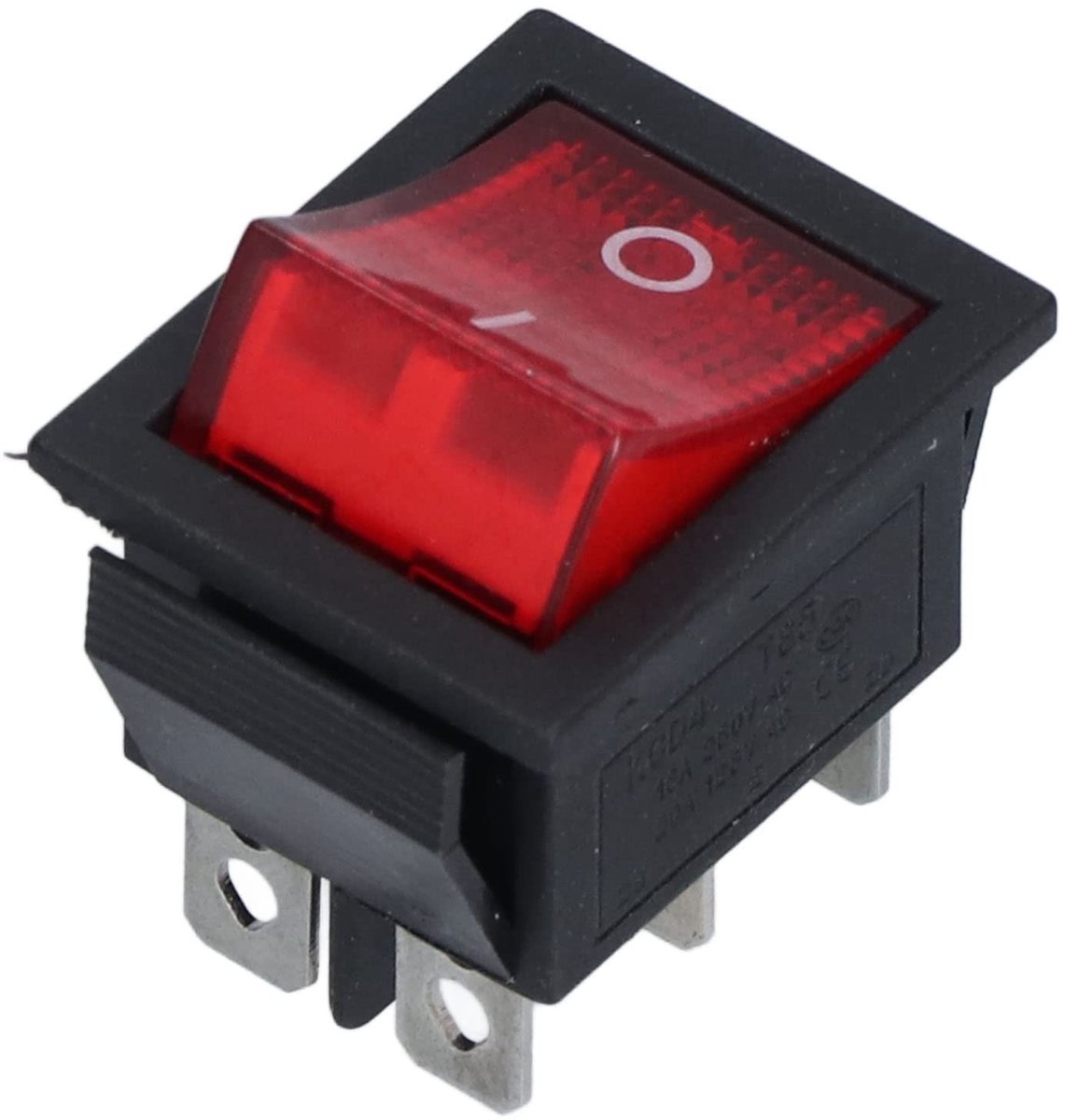 aladdien - Tuimelschakelaar Mini - Aan-/uitschakelaar - Robuust en Betrouwbaar - Rood Scheepstype - 6-polig - Ideaal voor elektrisch gebruik - Compa...
