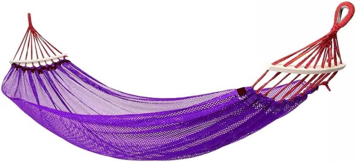 Hangmat Outdoor - Kampeerhangmat Reisstoel - Ontspannen Buiten - Anti-rollover Ontwerp - 200 x 130 cm - Paars