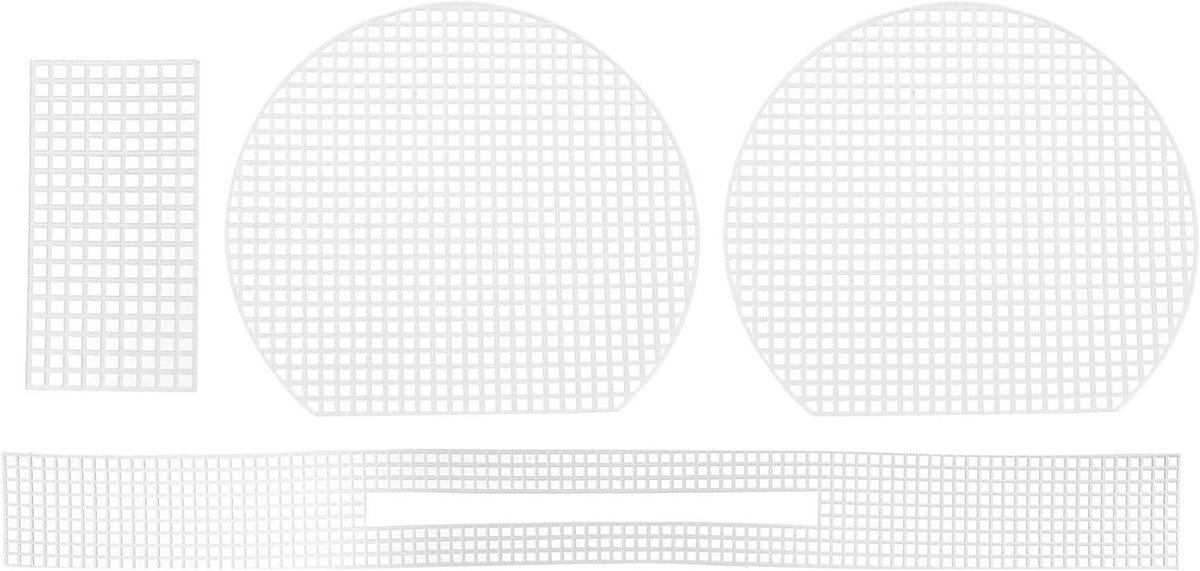 Kunststof Canvas Vellen - Plastic Net - Hobby Projecten - Zelf Vormbaar - 4 Stuks - Wit