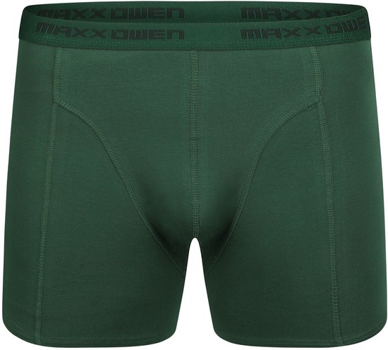 Donkergroene boxer, met een effen elastische tailleband.