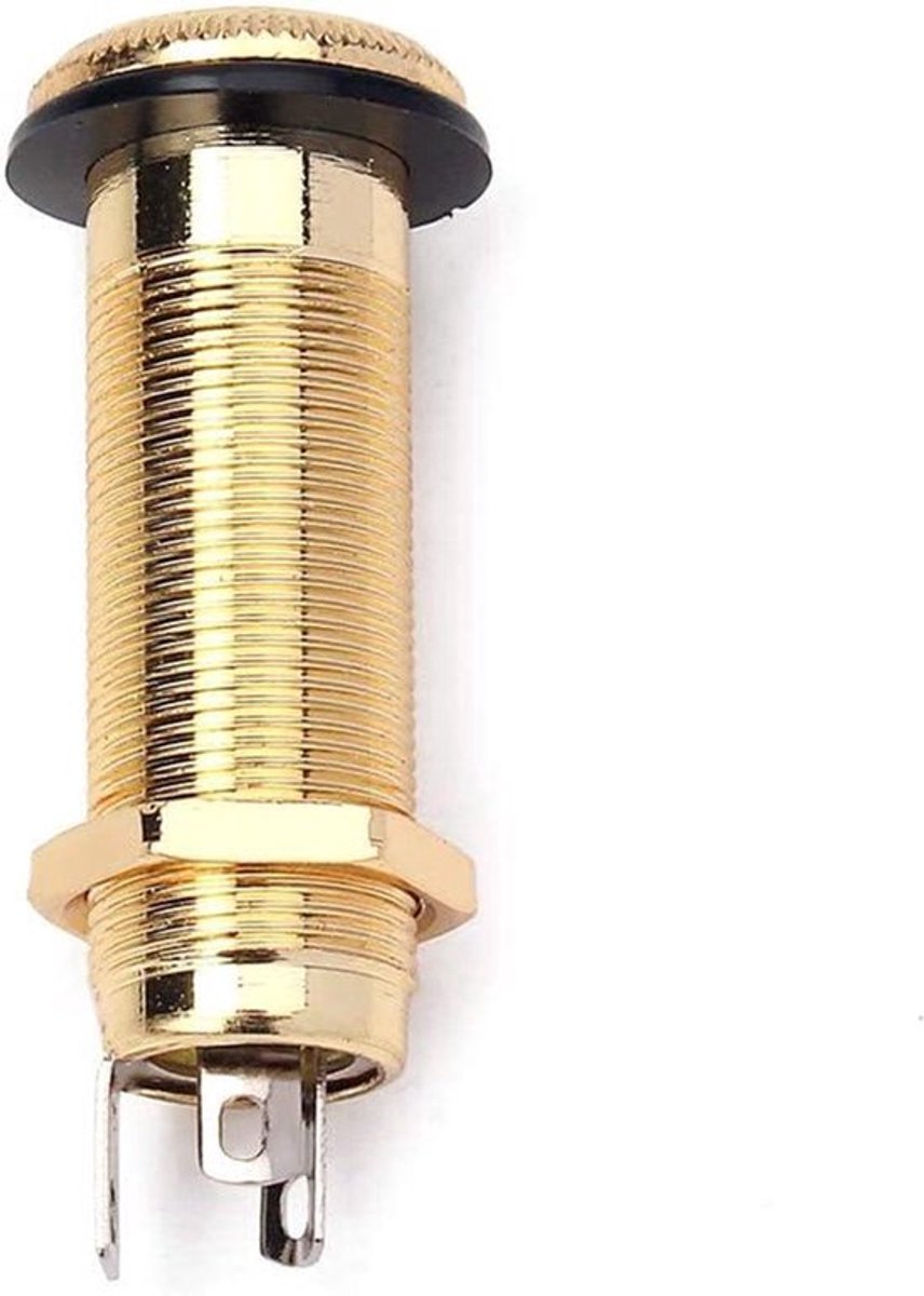 Koperen Gitaar Bass Barrel Jack 4 Pins Goud - Stereo Input/Output Jacks
