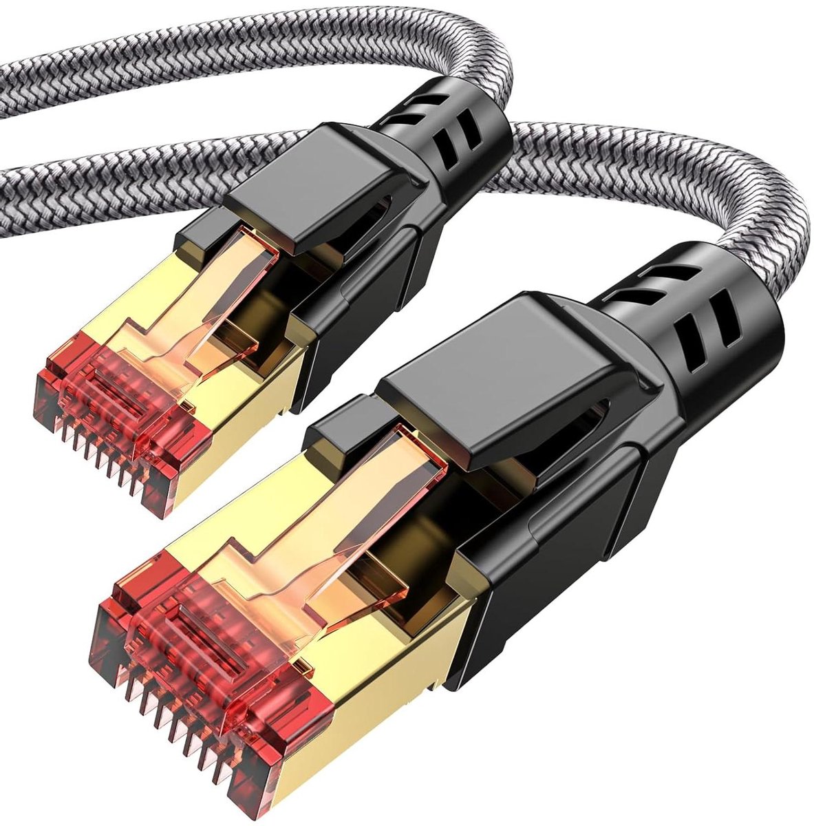 Ethernet Kabel - LAN Kabel - Internet Verbinding - Gevlochten Plat Ontwerp - 20 meter - Zwart