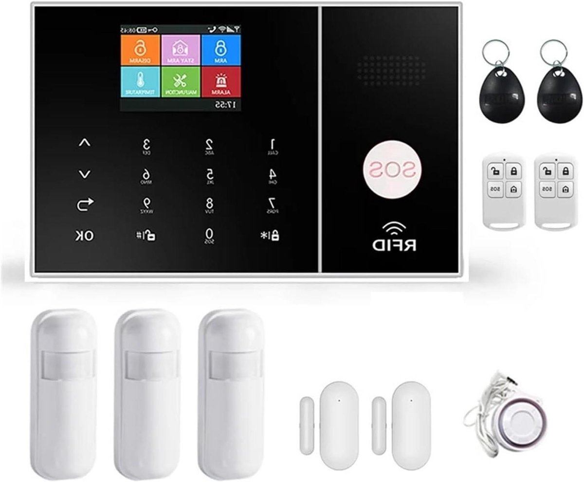 Alarmsysteem Huis - Beveiligingssysteem Draadloos - Huis Beveiligen - App Afstandsbediening - 180mm - Wit