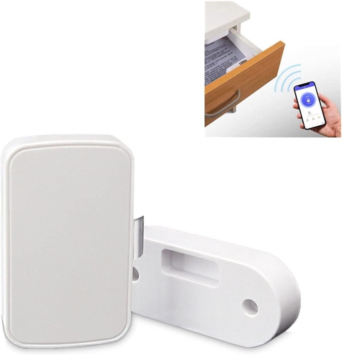 Slim Vingerafdrukslot - Elektronisch Deurslot - Lade Beveiligen - Snel Ontgrendelen - 30 x 20 x 20 mm - Zwart