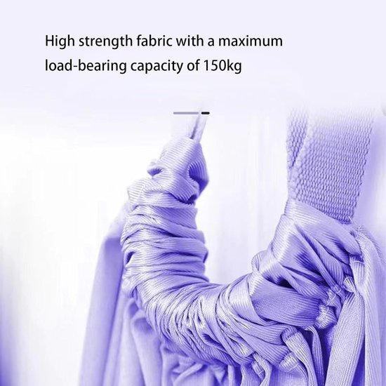 Yoga Stretching Strap - Yoga Touw Riem - Flexibiliteit Verbeteren - Met Deuranker - 07 kg - Paars van Merkloos — afbeelding 5
