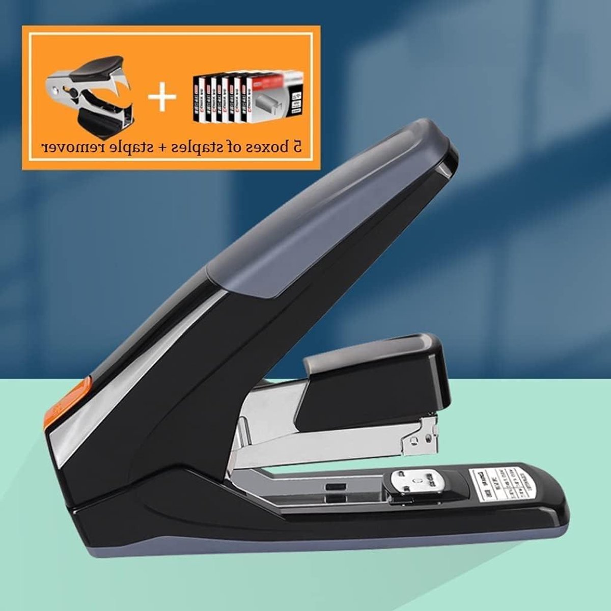 Nietmachine - Tacker Papierbinder - Papier Bundelen - Eén Vinger Bediening - 70 Vel Capaciteit - Zwart