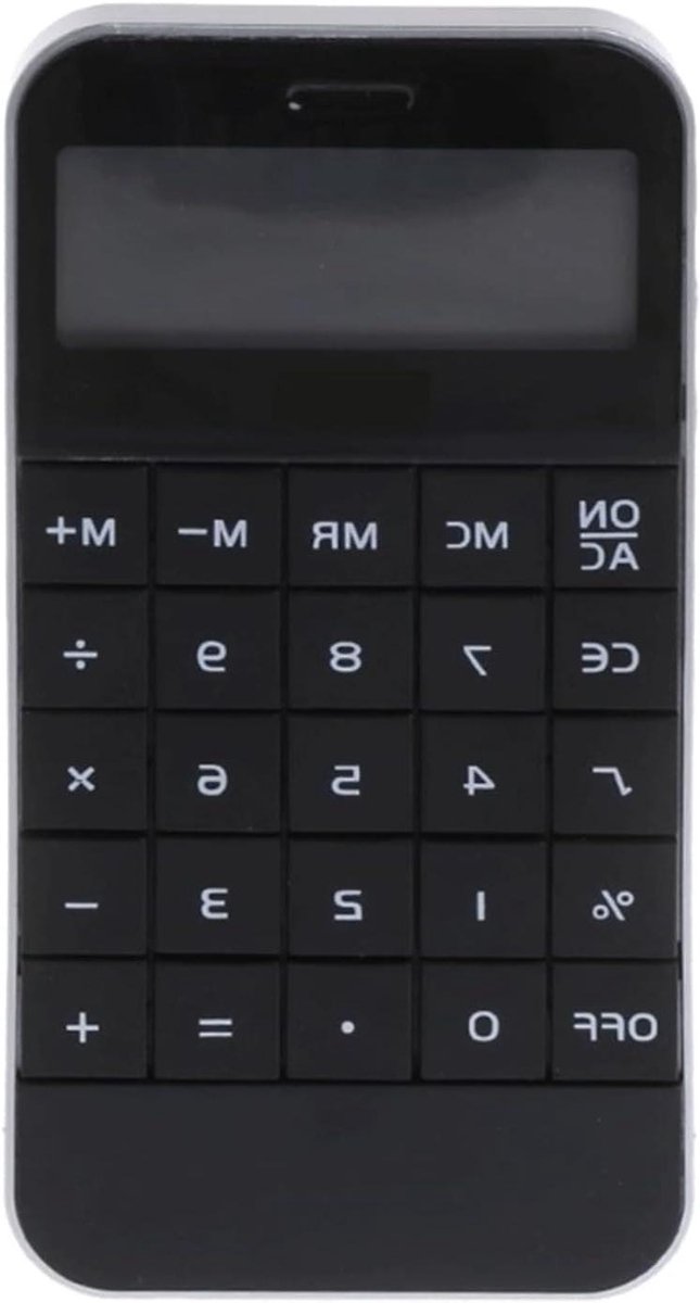 Rekenmachine Desktop - Draagbare rekenmachine - Thuisgebruik - Zonne-energie en batterij - 500 Gram - Zwart