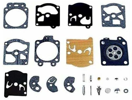 Tweedelige reparatieset geschikt voor carburateurs, inclusief pakking en membraan, geschikt geschikt voor XU, Walbro K10-WAT WA en WT series, Stihl, Husqvarna, Poulan, McCulloch en Echo. van Merkloos	 — afbeelding 2