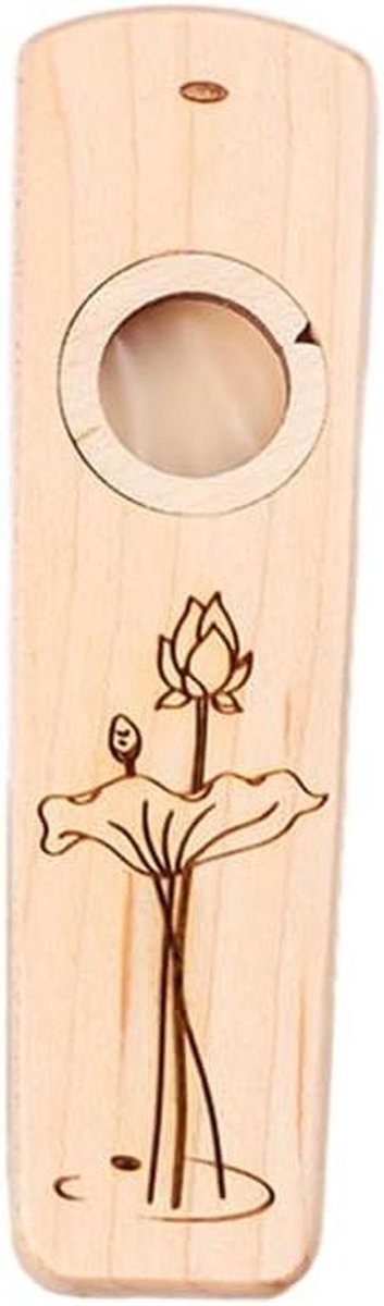 Houten Kazoo - Muziek Instrument - Stress Verlichten - Natuurlijk Hout - 12 x 9 x 3 cm - Esdoornhout
