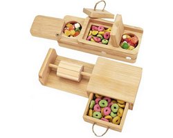 Hamster Verrijkingsspeelgoed - Houten Voer Puzzel - Natuurlijk Gedrag Stimuleren - Duurzaam Hout Ontwerp