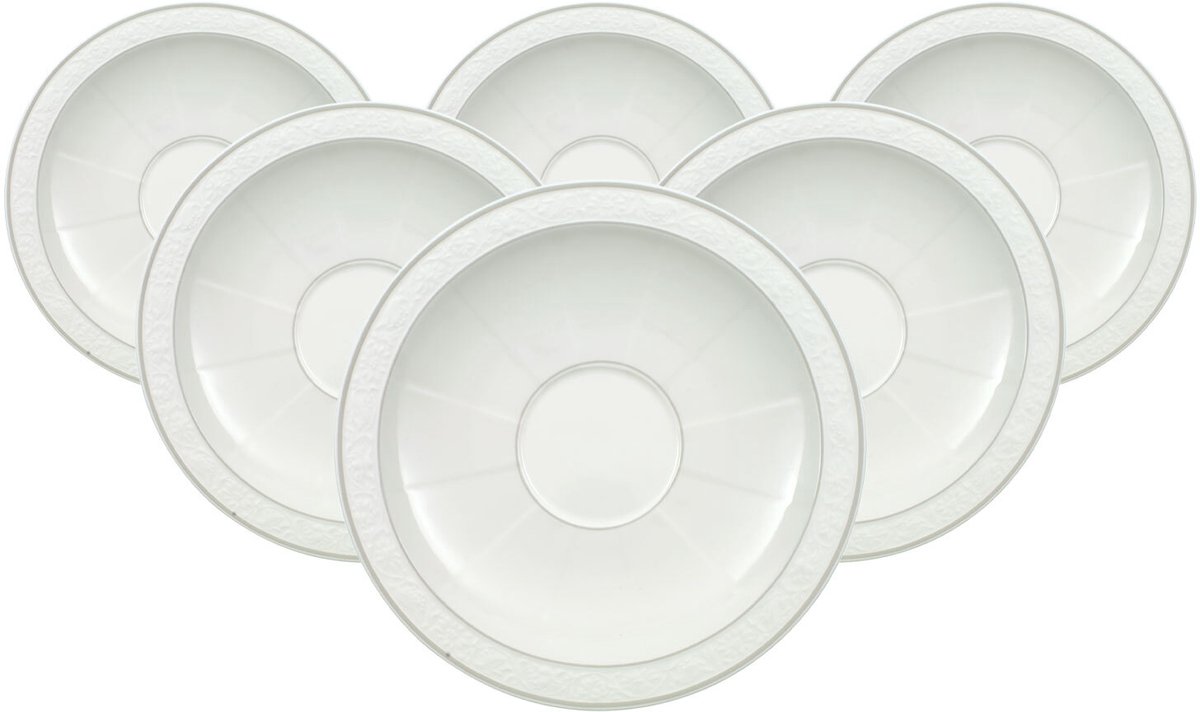Cappuccinountertassen Gray Pearl ø 18,5 cm Set van 6