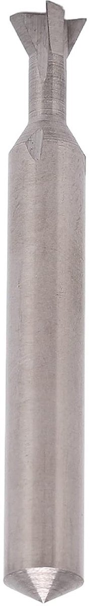 Carbide Dovetail Frees 6mm Schacht met 4 Groeven voor Snelle Boring en Frezen, 50mm Lengte, Universele Dovetail Frees (65°) voor Houtbewerking en Precisie Bewerking