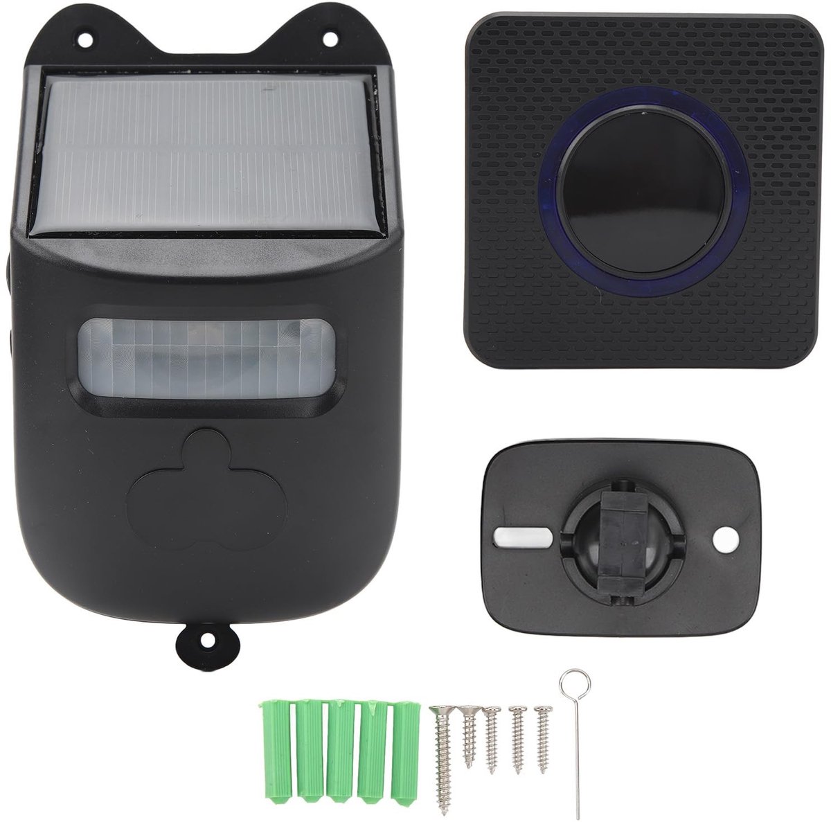 aladdien - Draadloos Solar Oprit Alarm - Met Digitale Display en Bewegingssensor - Veiligheidsoplossing voor Thuis - Eenvoudige Installatie - Energi...