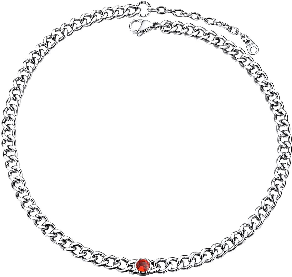 PROSTEEL Dikke Stalen Heren Ketting - Robuuste Curb Chain in Zwart