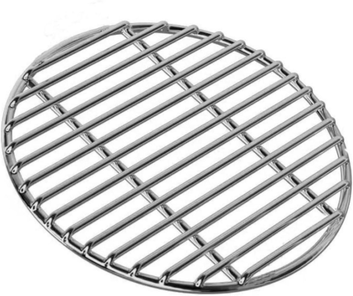 Rond Grillrooster - BBQ Rooster Bakplaat - Buiten Koken - Gepolijst Oppervlak - 45 cm - Zilver