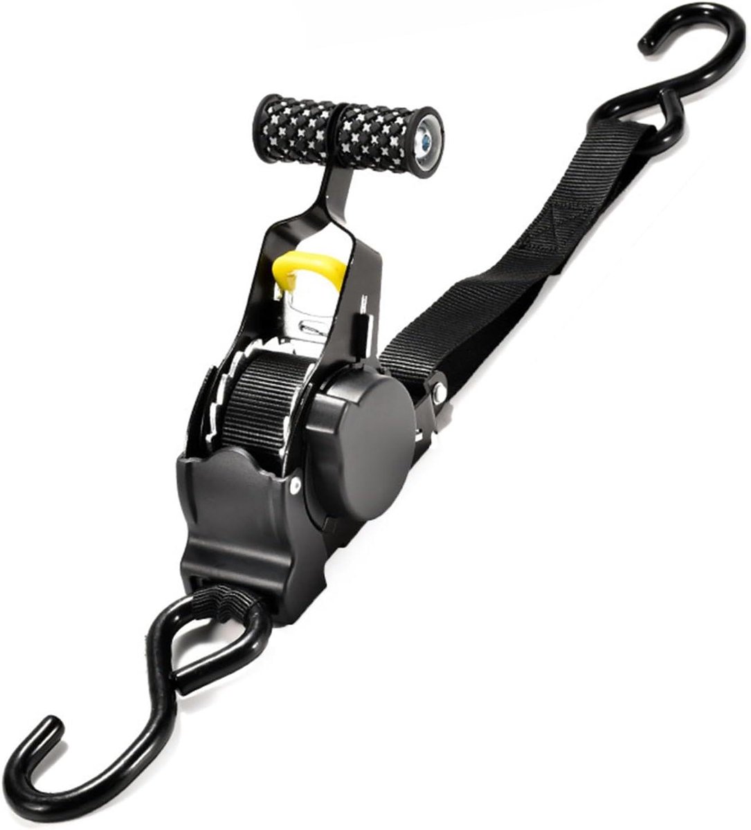 Automatische Spanband - Rateltouw Spanband - Motor Transport - Terugtrekmechanisme - 3.3 Meter - Zwart
