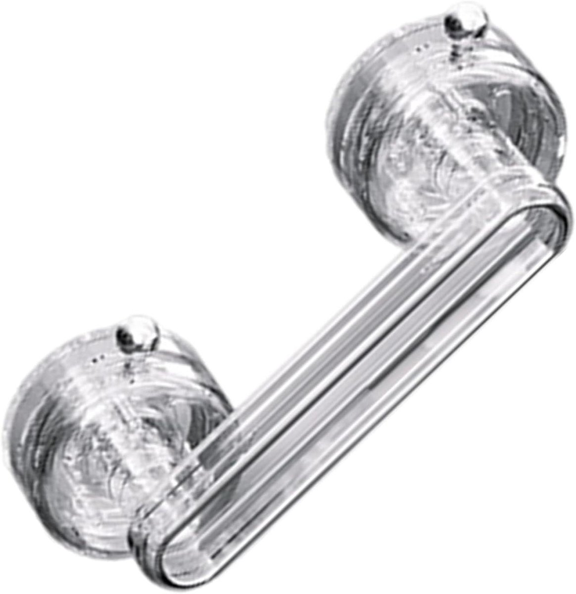 Veiligheidsgreep Zuignap - Badkamer Handgreep - Veilig Douchen - Dubbele Zuignappen - 19.6 cm Lengte - Transparant