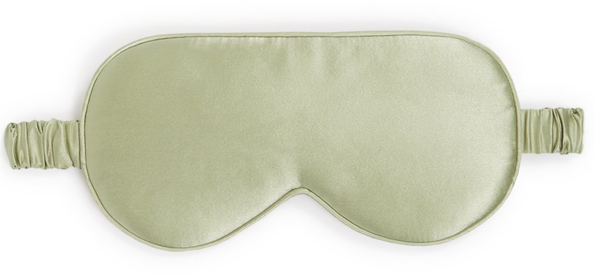 Dore & Rose - Slaapmasker - Oogmasker - Zijden Slaapmasker Voor Mannen en Vrouwen - Deep Sleep Mask - Eye Mask - Verduisterend - Wallen - Olive - Nº 81 Lueur d'olive