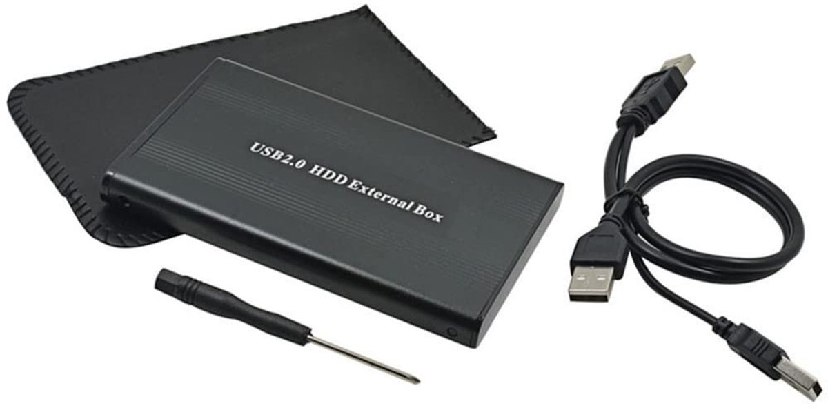 aladdien - Hard Drive Behuizing - USB 2.0 - Ideaal voor Laptop en PC - 2.5 inch - Externe Harde Schijf - Compact en Lichtgewicht - Geschikt voor Div...