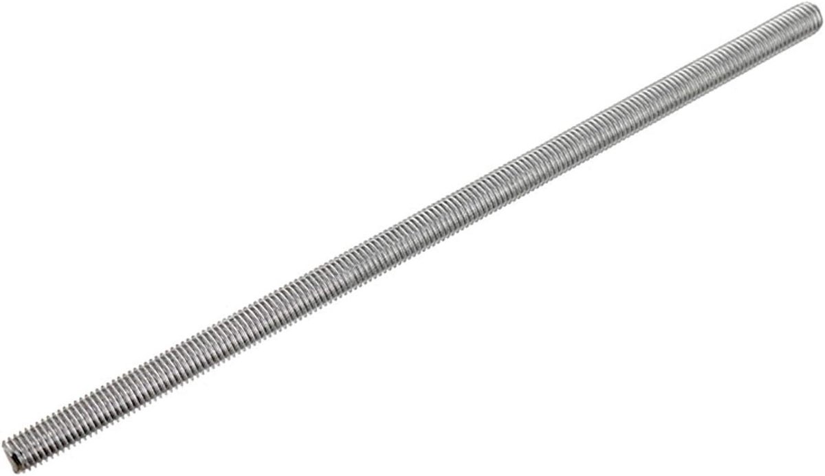 Volledige draadstang - Schroefdraadstang studs - Montage bevestiging - Omgekeerde tanden - 250 mm - Zilvertint