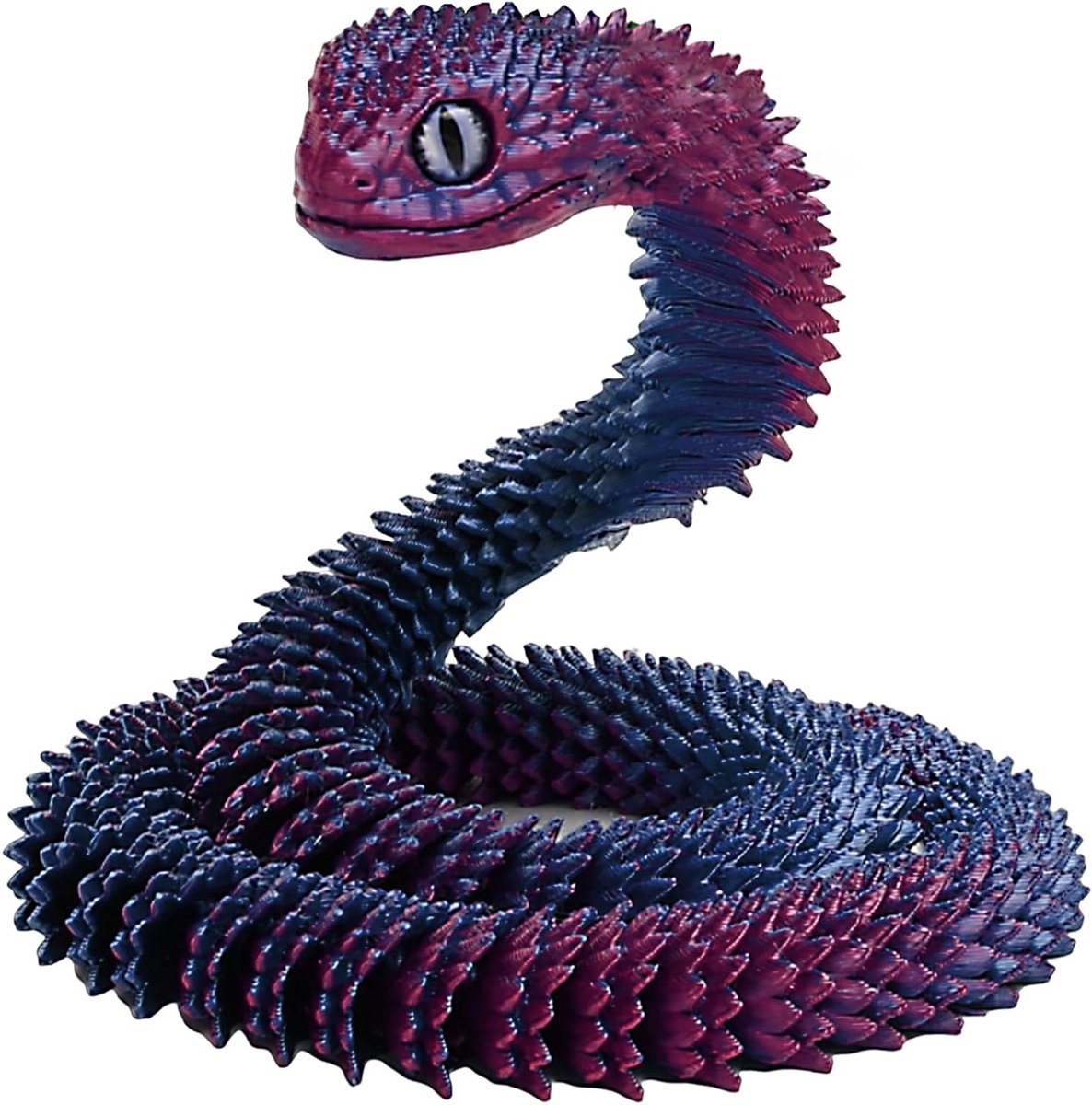 Flexibel 3D Geprint Slang Speelgoed van 60 cm, Realistisch Slangenmodel, Perfect voor Kinderen en Decoratie