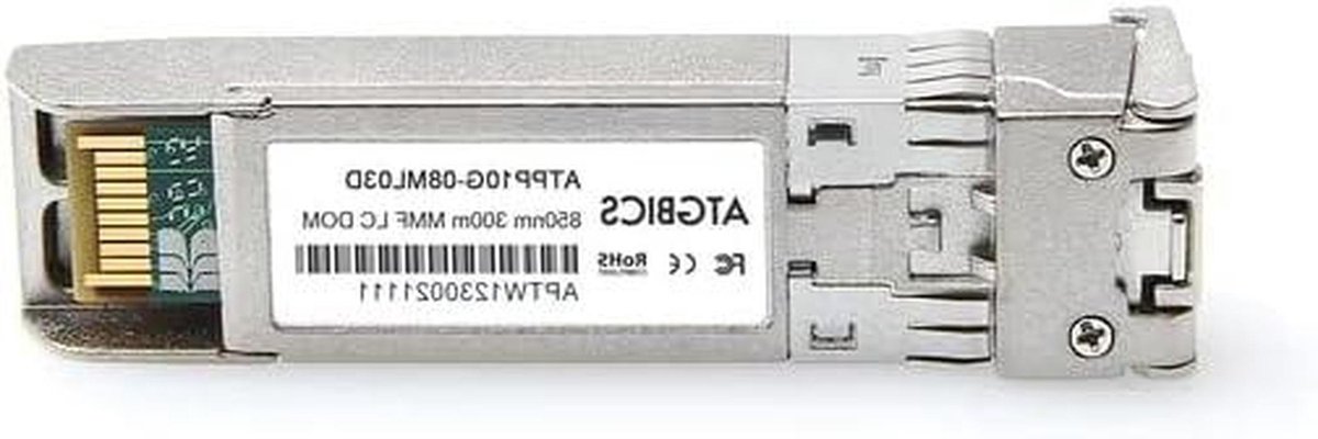 Glasvezel Netwerk Transceiver - SFP+ Module - Netwerk Uitbreiding - 10 Gigabit Snelheid - 300 m Bereik - Metaal