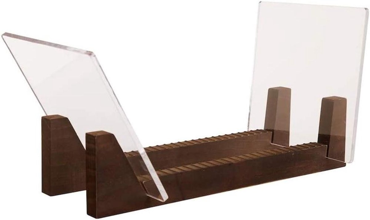 Vinyl Opberger - LP Houder - Platen Organiseren - Breekvast Acryl - 35 cm - Bruin