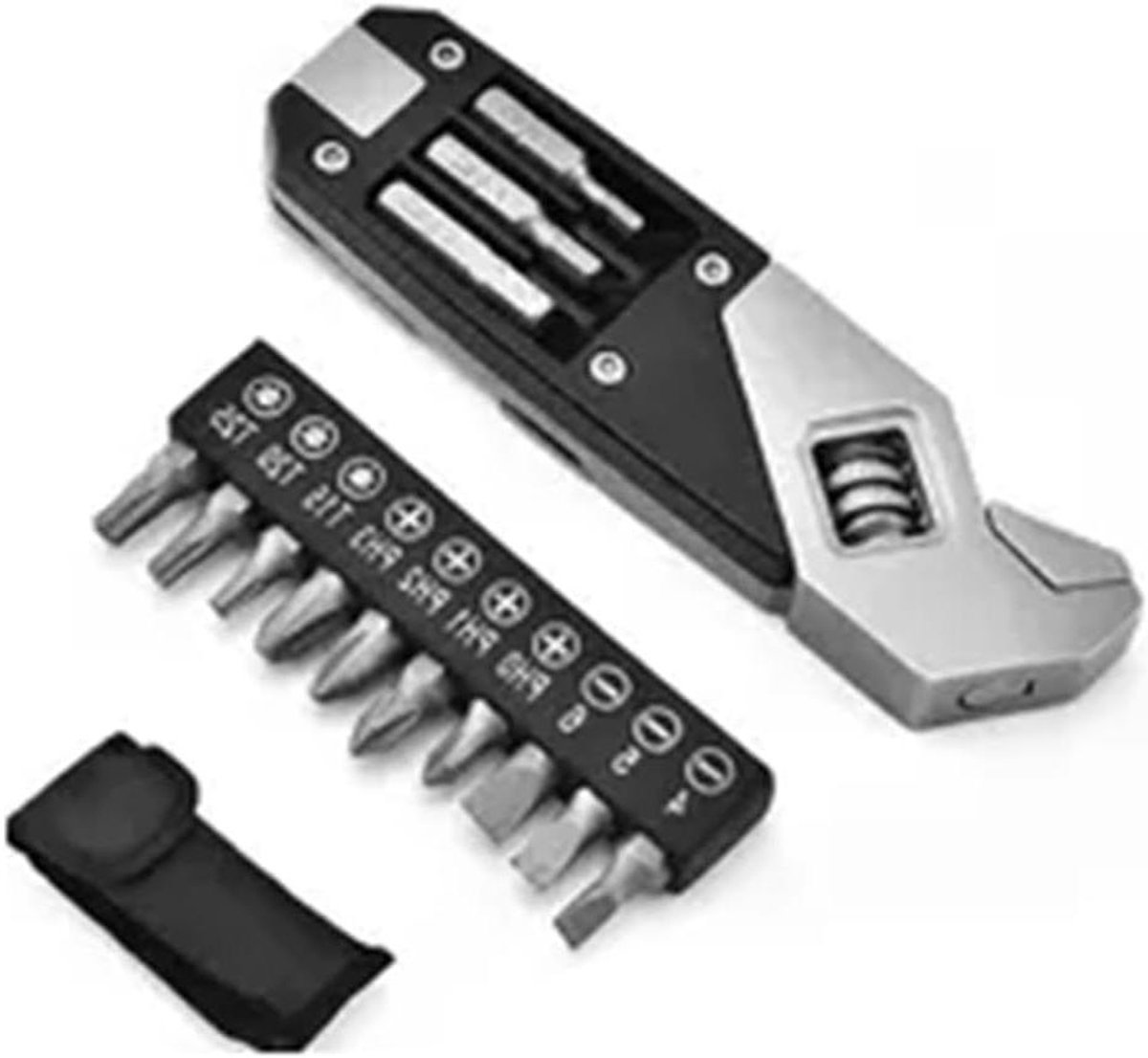 Verstelbare Moersleutel - Multitool Sleutel - Klusjes Oplossen - 17-in-1 Functies - 116 cm - Zwart