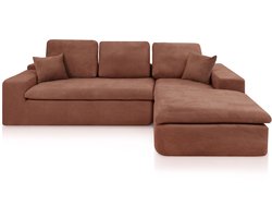 Lazy Hoekbank Terracotta Rechts
