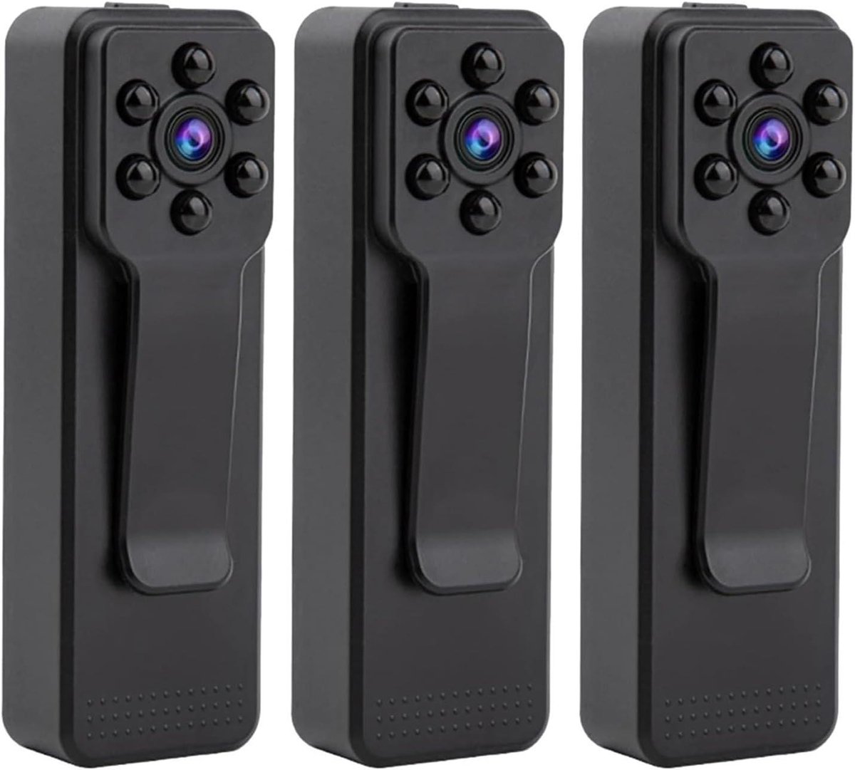 Mini Bodycam - Draagbare Camera - Beveiliging Vastleggen - HD 1080P Groothoek - 90x29x23 mm - Zwart
