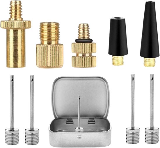 Fietsventiel Adapterset - Fietspomp Adapters - Fietsbanden Oppompen - Lichtgewicht Metaal - 6 x 47 x 15 cm - Zilverkleurig — afbeelding 5