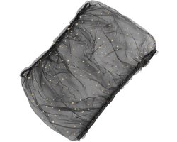 Vogelkooi Net Hoes - Kooi Beschermhoes - Vogelkooi Netjes Houden - Voorkomt Rondslingerend Voer - 124 cm Omtrek - Zwart