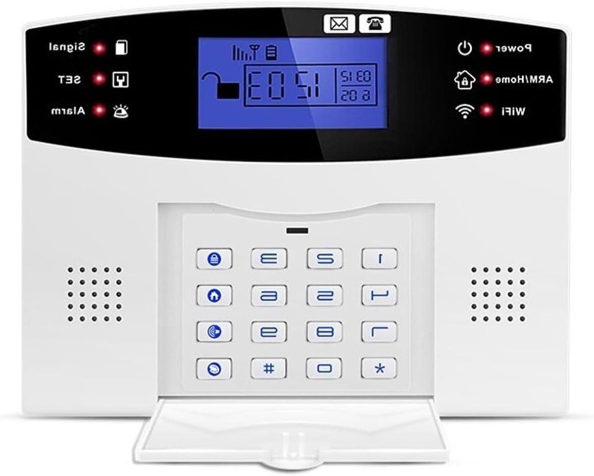 Alarmsysteem Huis - Beveiligingssysteem Inbreker - Woning Beveiligen - WiFi GSM Connectiviteit - 18x13.5x3cm - Wit