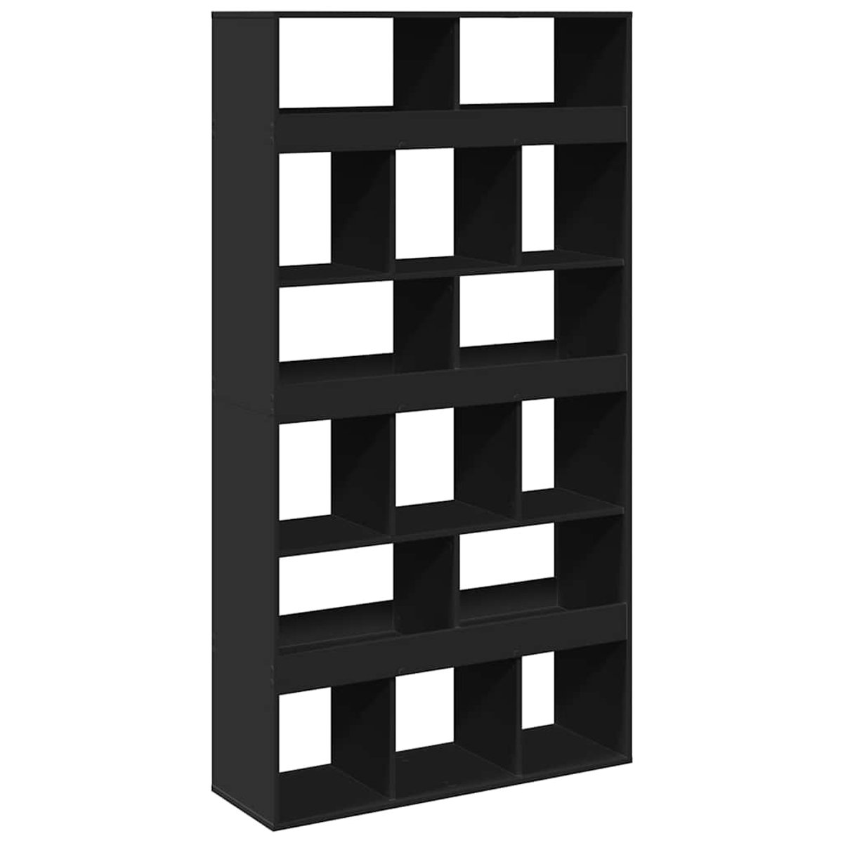 vidaXL Boekenkast - 100x33x187,5 - cm - bewerkt - hout - zwart