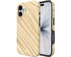 AVY Hoesje Met Telefoonkoord | Geschikt voor Apple iPhone 17 | Compatibel met MagSafe | Hard Shell Back Cover | Stijlvol Bijpassend Koord 30CM | Aurum Lien | Goud