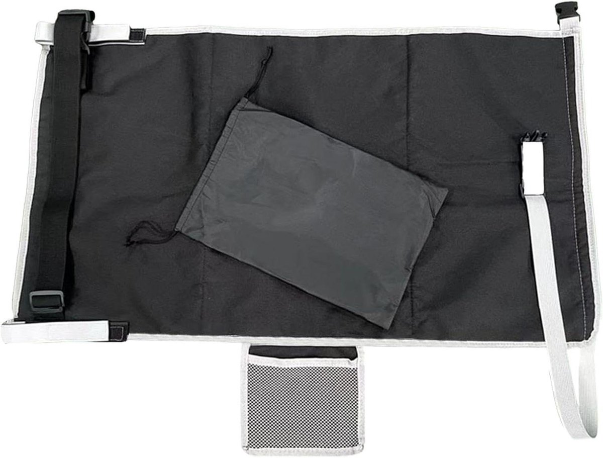 Vliegtuigstoel Extender - Opblaasbaar Vliegtuigbed - Reiscomfort Kinderen - Ademend Nylon Materiaal - 79 x 44 cm - Grijs