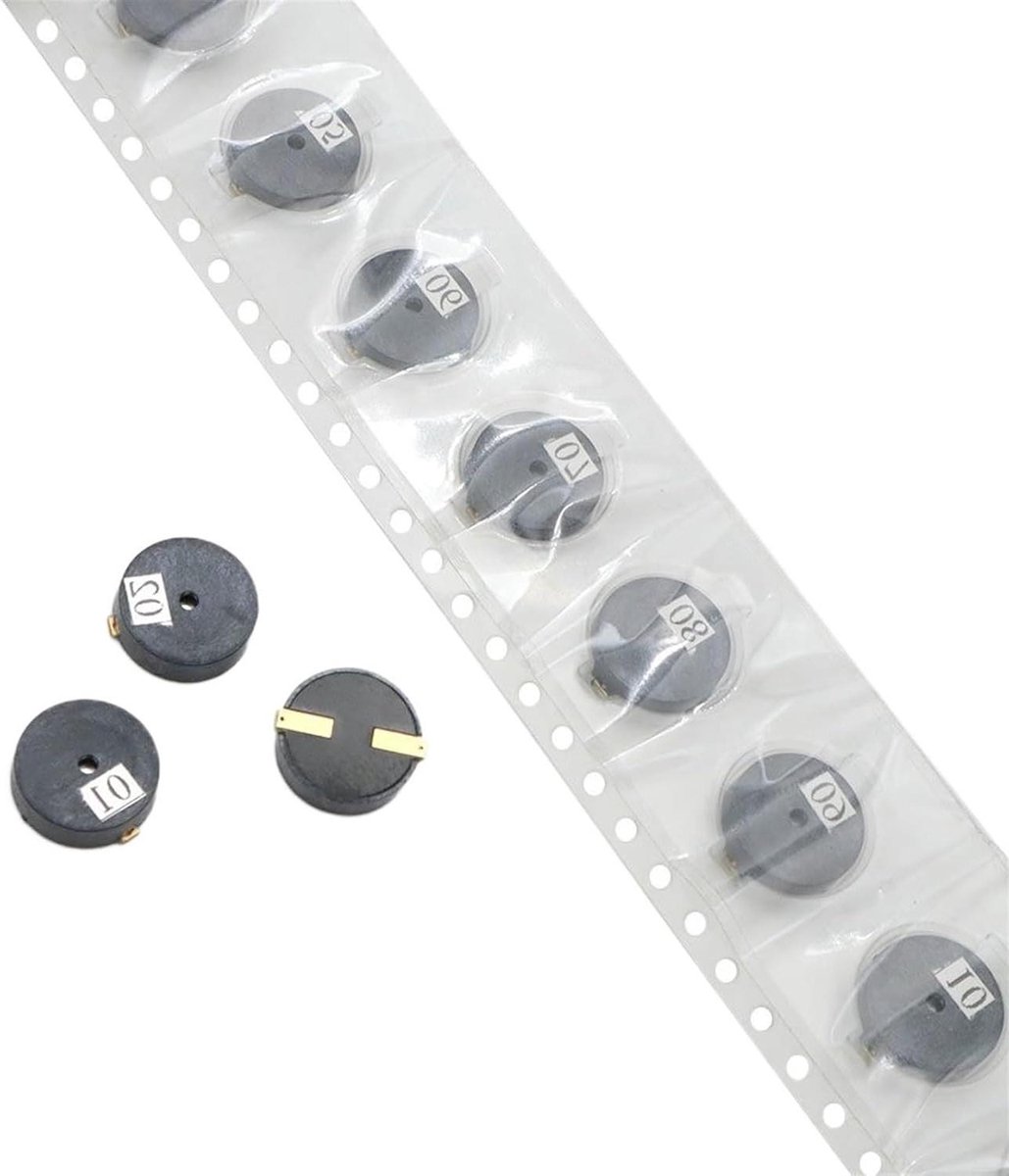 Piezo Buzzer - Passief Alarm - Melding Geven - SMD SMT - 10 mm - Zwart