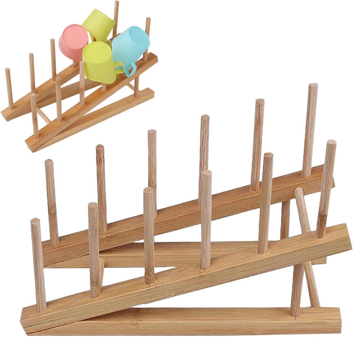 Houten Puzzelrek - Puzzel Organizer - Puzzels Opbergen - Multifunctioneel Ontwerp - 30x13 cm - Houtkleur