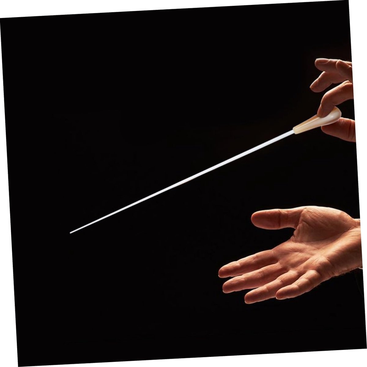 Dirigeerstokken Orkest - Muziekgeleider Staf - Muziek Dirigeren - Comfortabele Harsgreep - 39cm Lengte - Wit