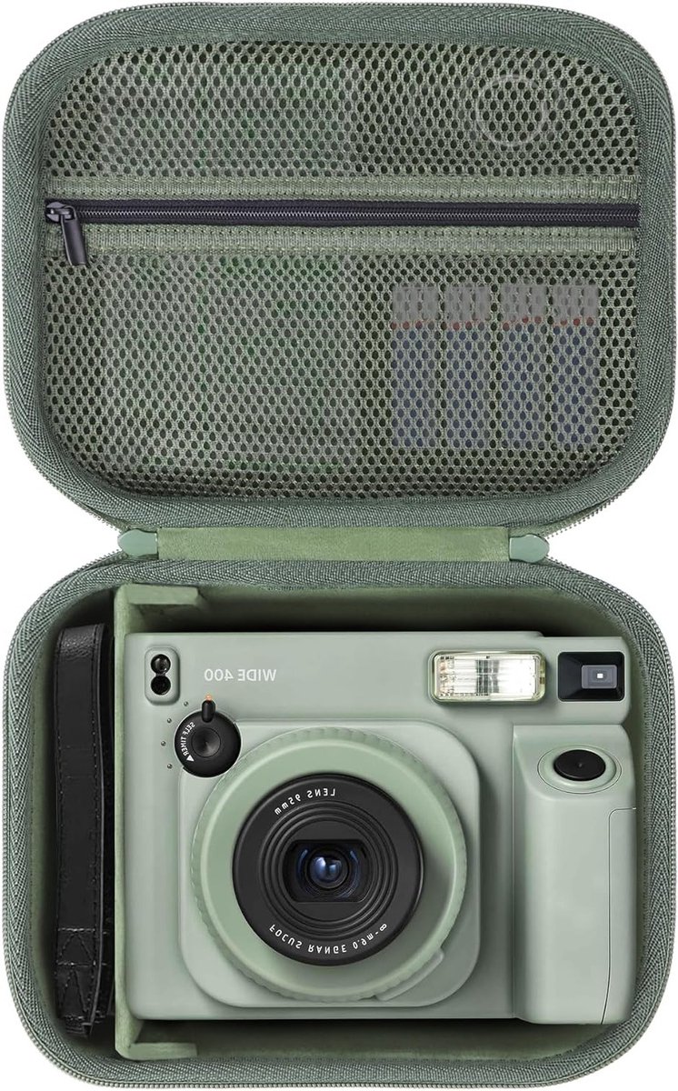 Hard Case voor Fujifilm Wide 400/300 Formaat Camera - Bescherming, Duurzaam en Stijlvol (Army Green)