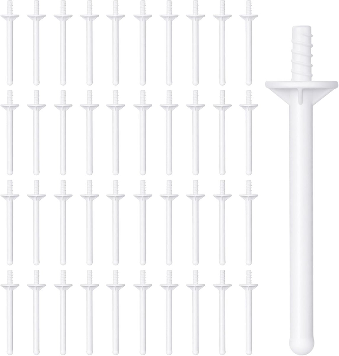 Neus Ontharing Sticks - Wax Applicators - Neus Reiniging - Veilige Tip - 100 Stuks - Wit