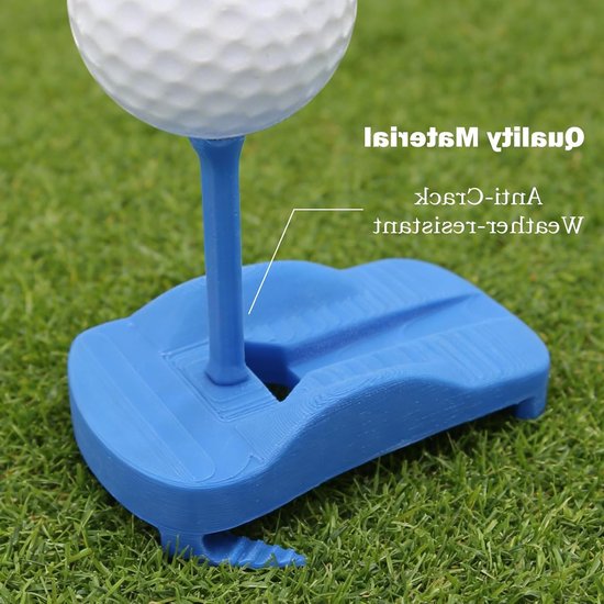 Houder voor Golf Tee met Scharnierbasis - 5 Simulator Tees in Diverse Maten voor Stabiele en Duurzame Golfervaring Thuis en Binnengebruik — afbeelding 2