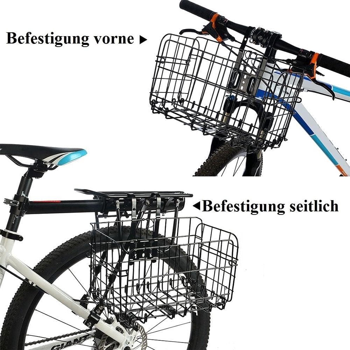 Opvouwbare Fietsmand - Afneembaar Voor- en Achtermand