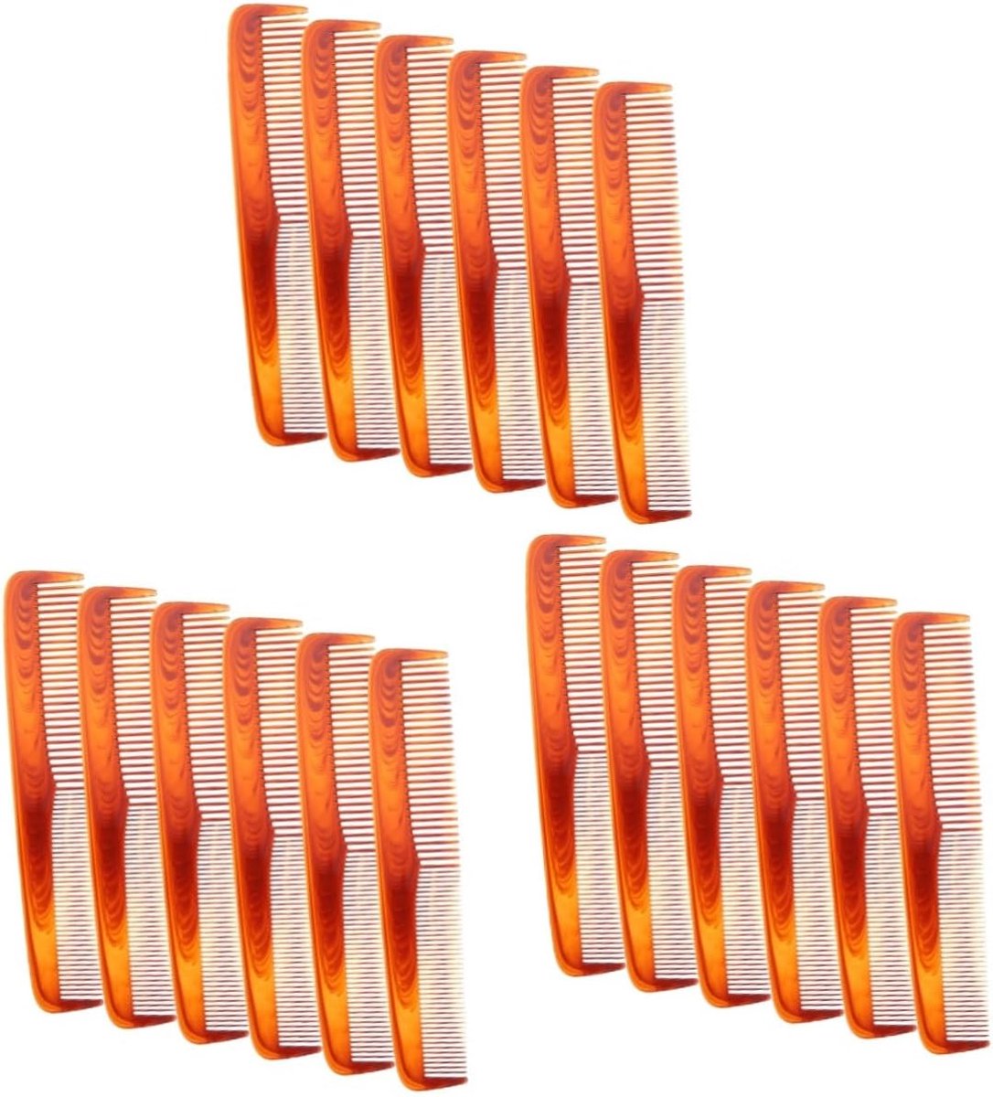 Haarkam Set - Styling Kammen - Dagelijkse Styling - 18 Stuks Inclusief - 18 cm Lengte - Lichtbruin