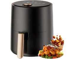 Ulisem - Airfryer - Mini airfryer - 4.5 liter - 360° circulatie - 24 menu's - Vaatwasserbestendige antiaanbakmand - Met voorverwarming en schudden - Automatische uitschakeling - Geschikt voor keuken of camping - Compact en draagbaar