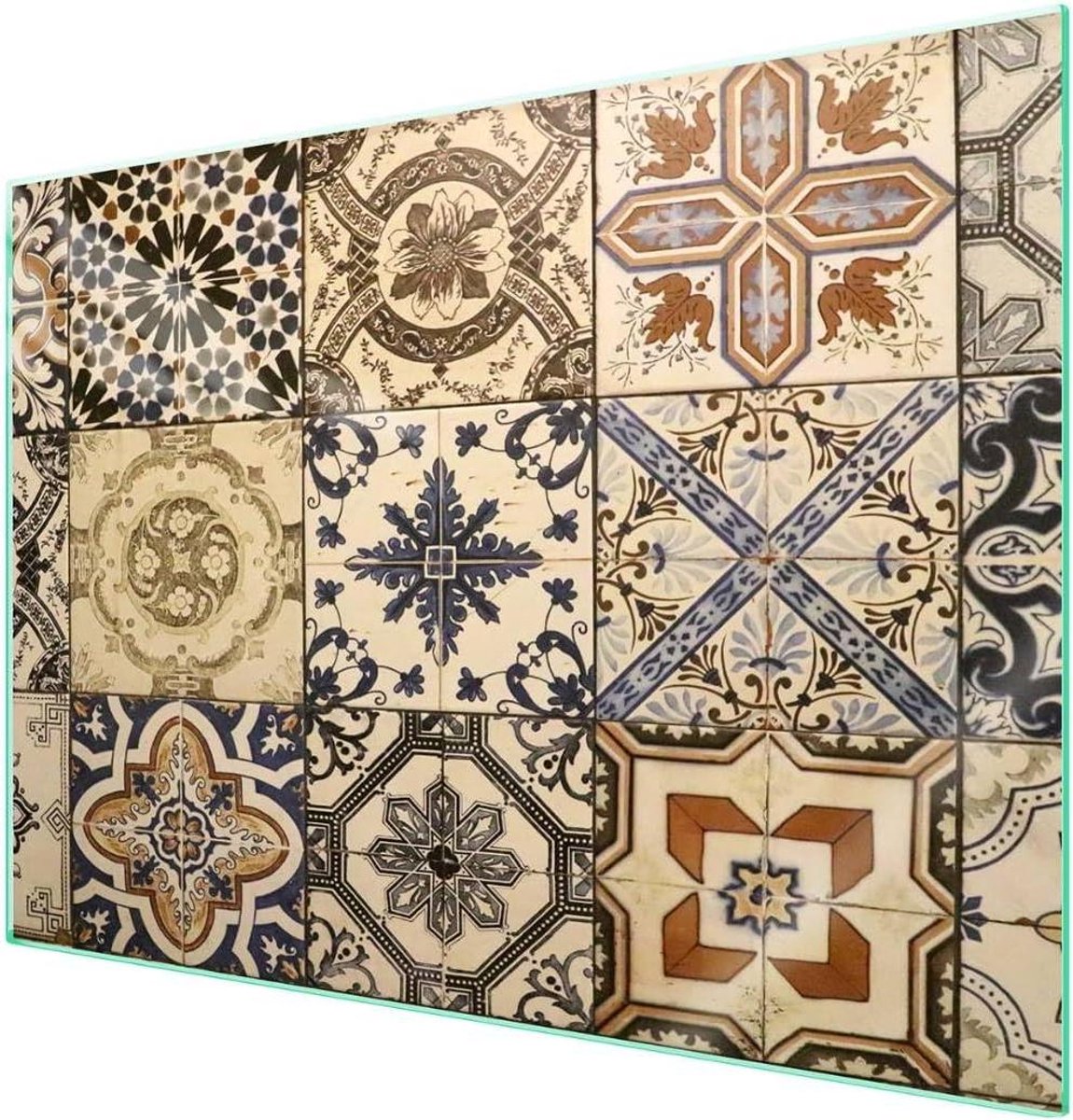 Afdekplaat fornuis - Kookplaat beschermer - Keuken decoreren - Gehard glas - 70 x 52 cm - Veelkleurig