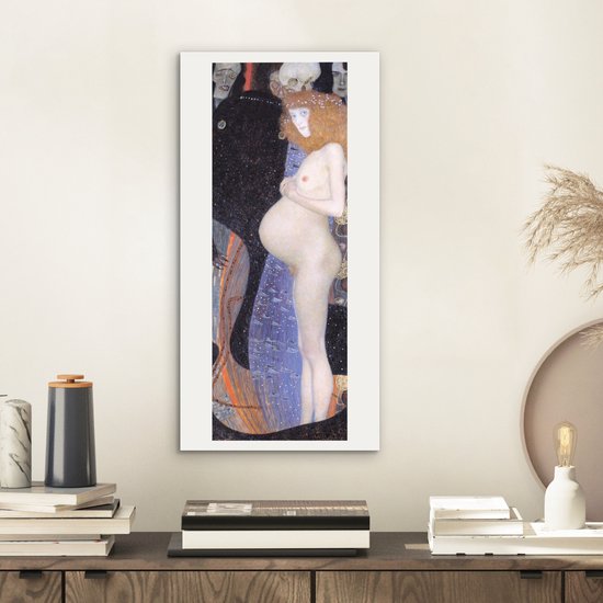 Décoration murale Métal - Peinture Aluminium - Hope I - Gustav Klimt - 20x40 cm